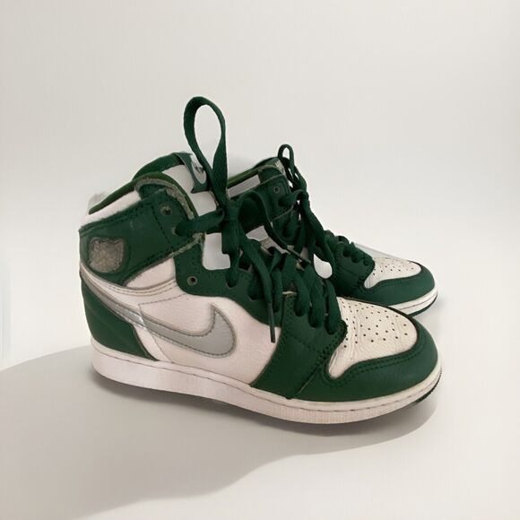 Nike Air Jordan 1 Retro OG High Gorge Green/White Sneaker Shoes Boys Youth Sz‎ 4 main image 6